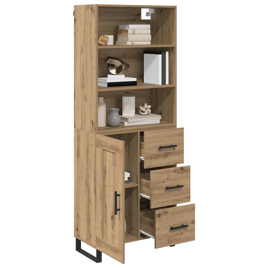 Haut Armoire 2 pcs Chêne artisanal 69,5 x 34 x 180 cm - 3
