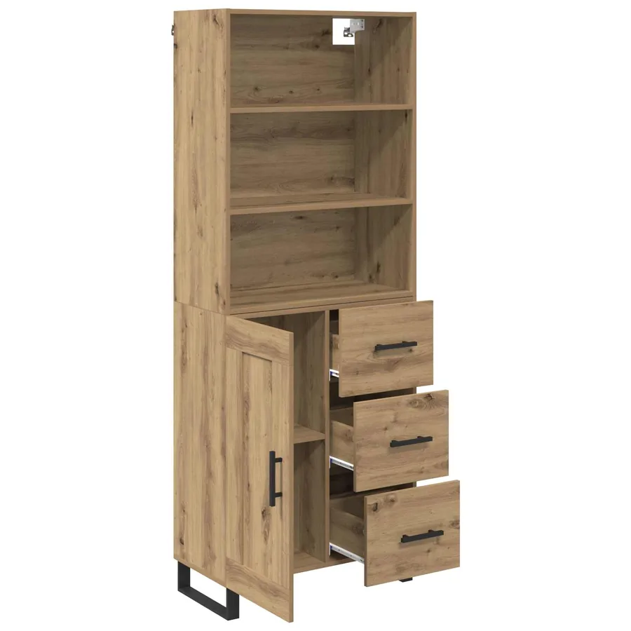 Haut Armoire 2 pcs Chêne artisanal 69,5 x 34 x 180 cm - 5