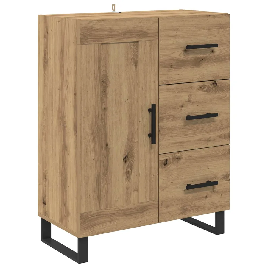 Haut Armoire 2 pcs Chêne artisanal 69,5 x 34 x 180 cm - 6