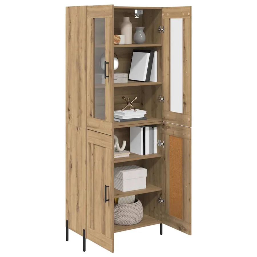 Haut Armoire Chêne artisanal 69,5 x 34 x 180 cm - 3