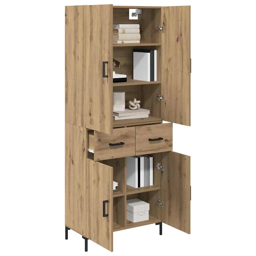Haut Armoire Chêne artisanal 69,5 x 34 x 180 cm - 3