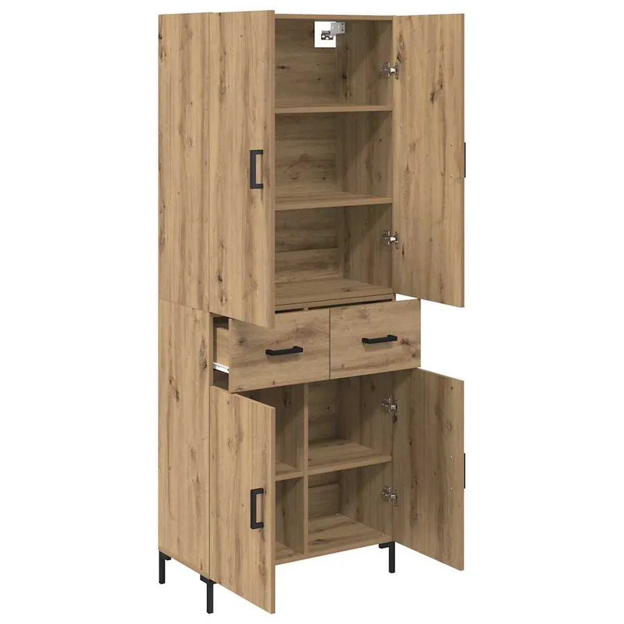 Haut Armoire Chêne artisanal 69,5 x 34 x 180 cm - 5