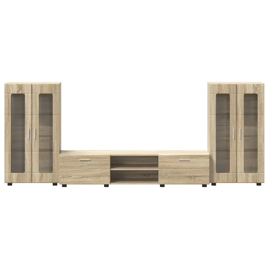 Ensemble meuble TV FLORIN 3 pcs Chêne Sonoma Bois d'ingénierie - 9