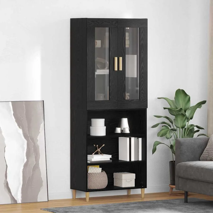Haut Armoire Chêne noir 69,5 x 34 x 180 cm
