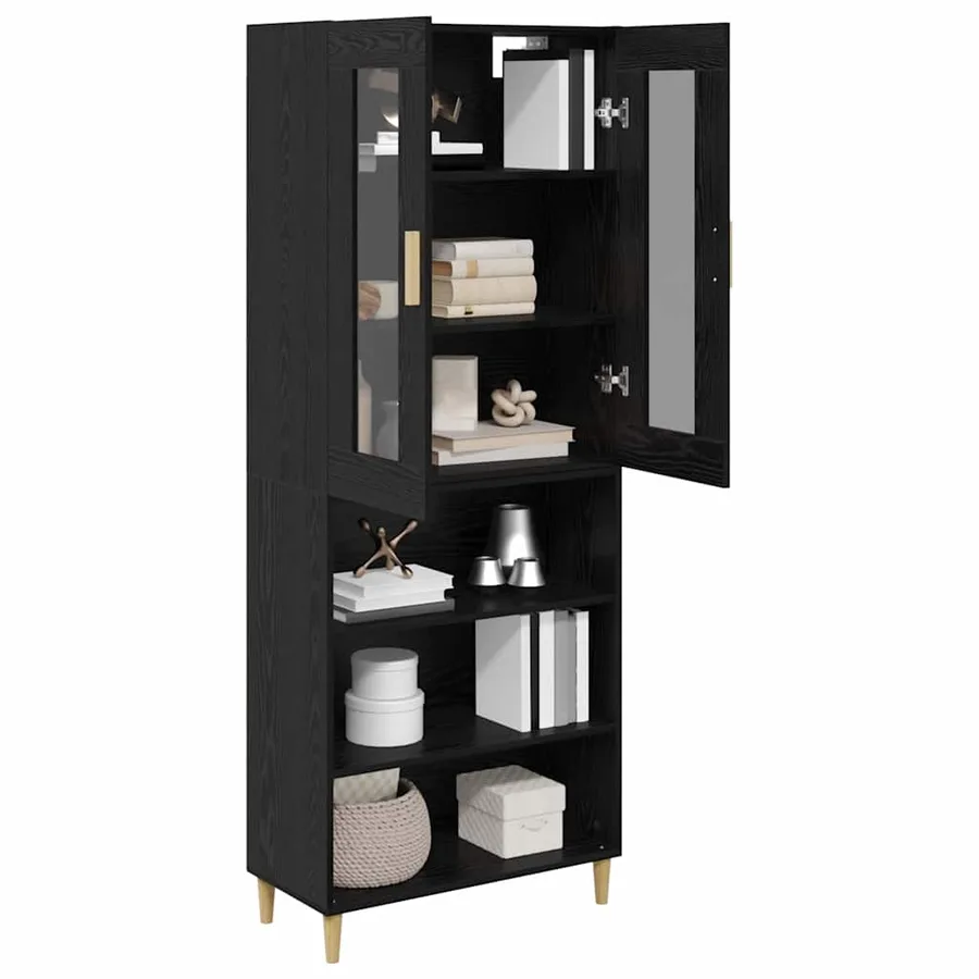 Haut Armoire Chêne noir 69,5 x 34 x 180 cm - 3