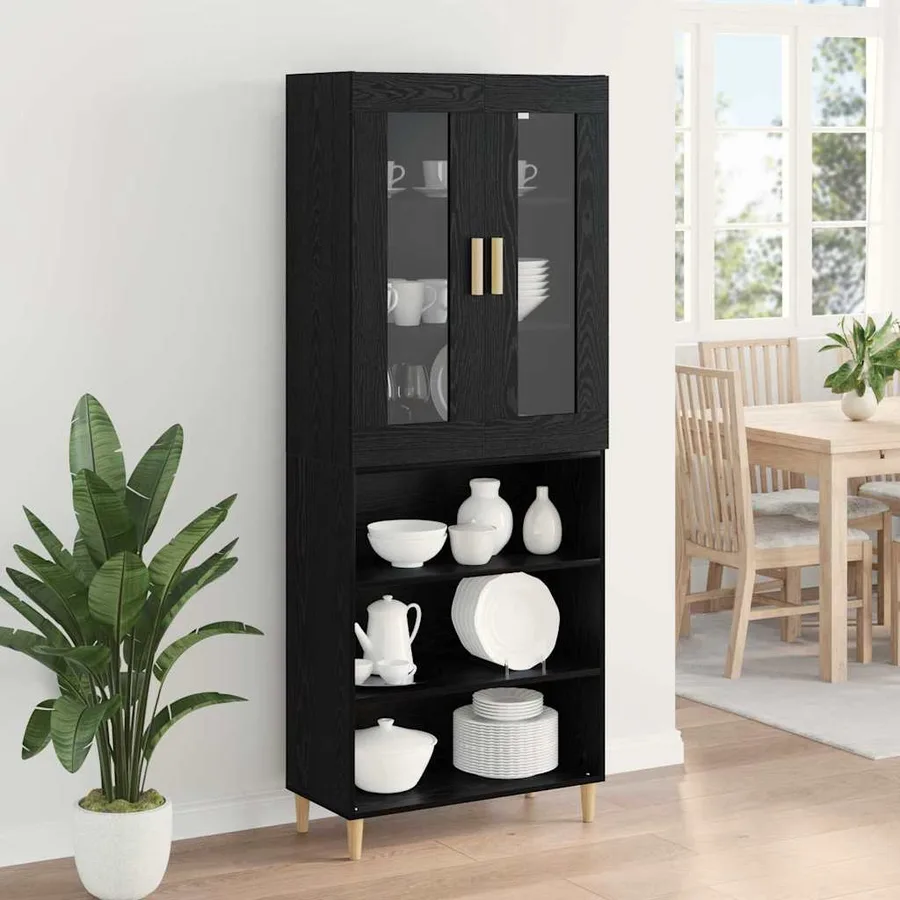 Haut Armoire Chêne noir 69,5 x 34 x 180 cm - 4