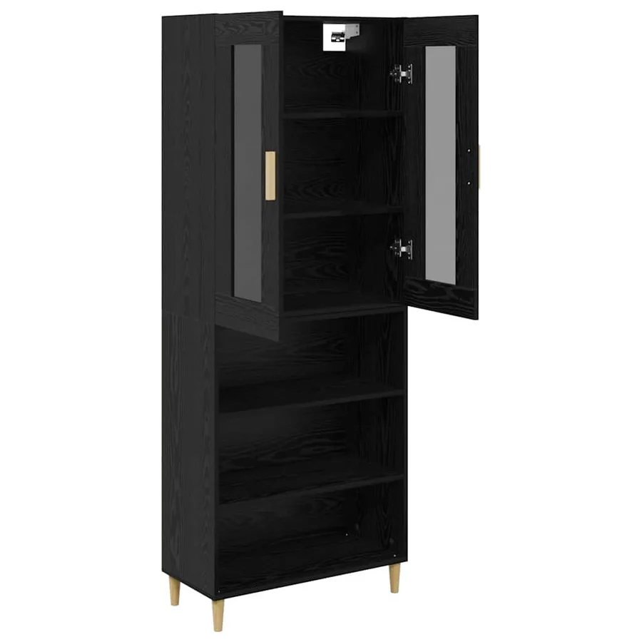 Haut Armoire Chêne noir 69,5 x 34 x 180 cm - 5