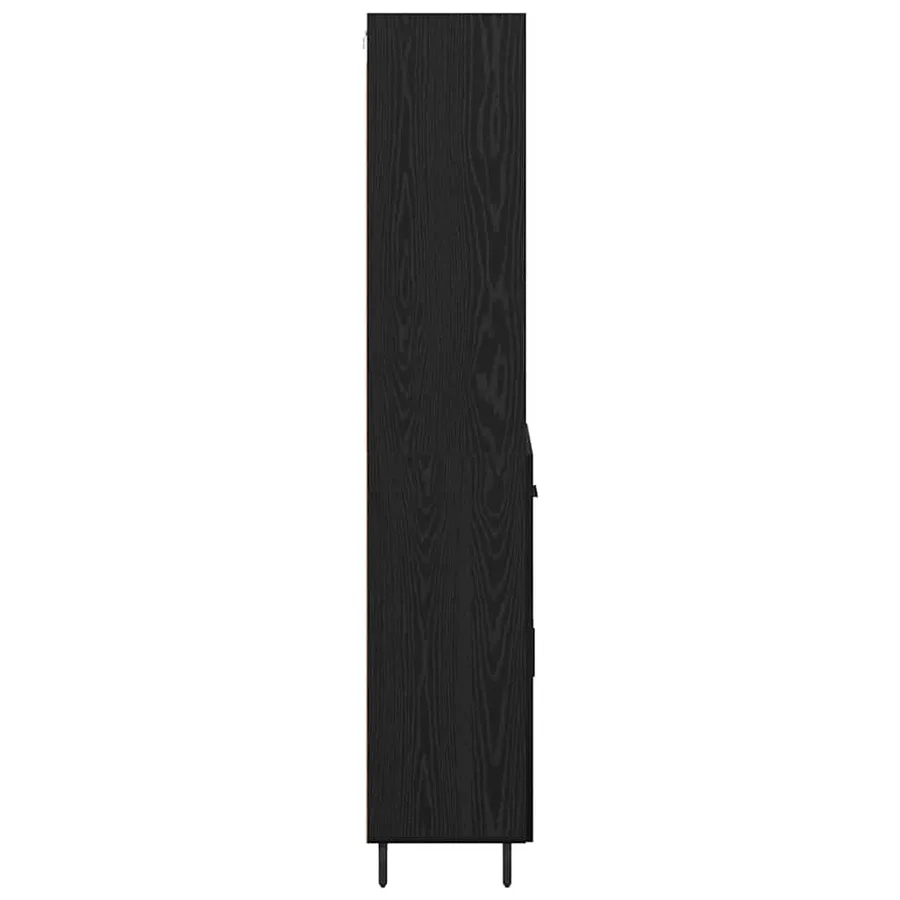 Haut Armoire avec tiroir Chêne noir 69,5 x 34 x 180 cm - 9