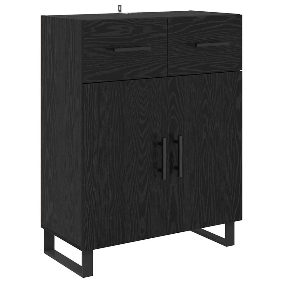 Haut Armoire 2 pcs Chêne noir 69,5 x 34 x 180 cm - 6