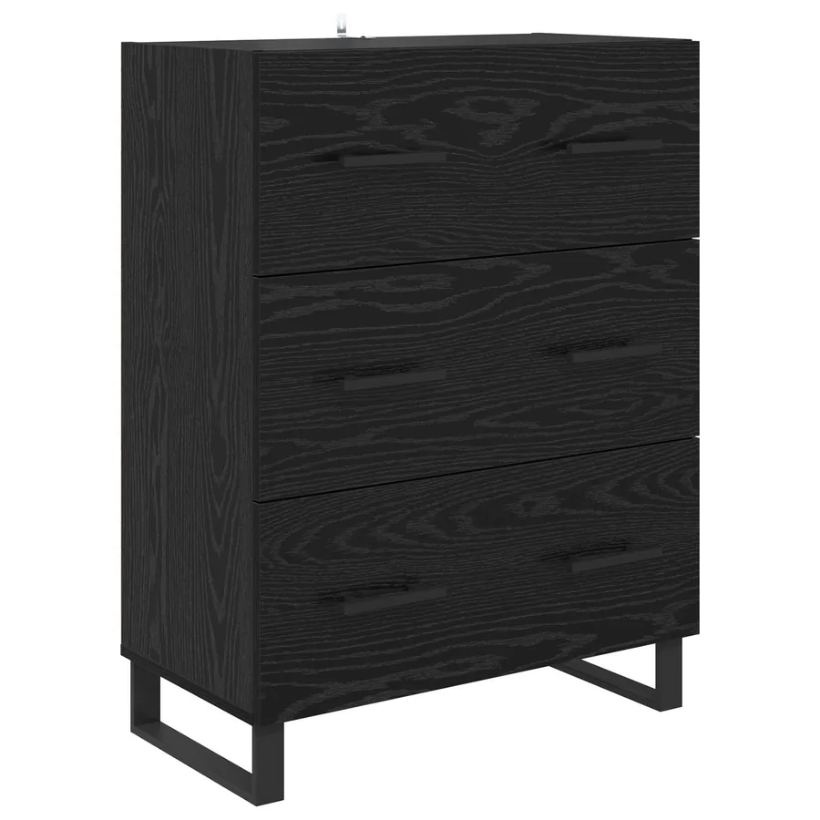 Haut Armoire avec tiroir 2 pcs Chêne noir 69,5 x 34 x 180 cm - 6