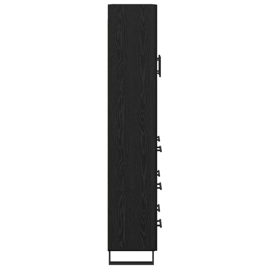 Haut Armoire avec tiroir 2 pcs Chêne noir 69,5 x 34 x 180 cm - 9