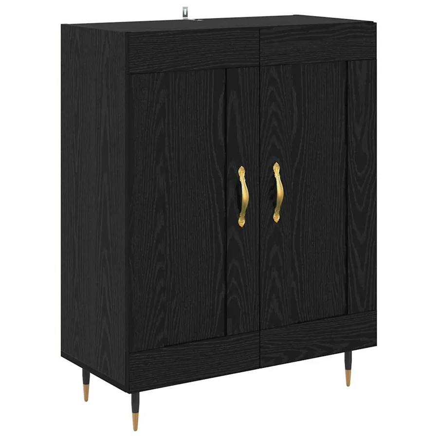 Haut Armoire 2 pcs Chêne noir Bois d'ingénierie - 6