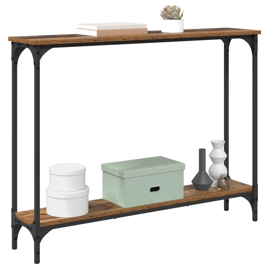 Table console Bois Ancien 100 x 22,5 x 75 cm Bois d'ingénierie - 3