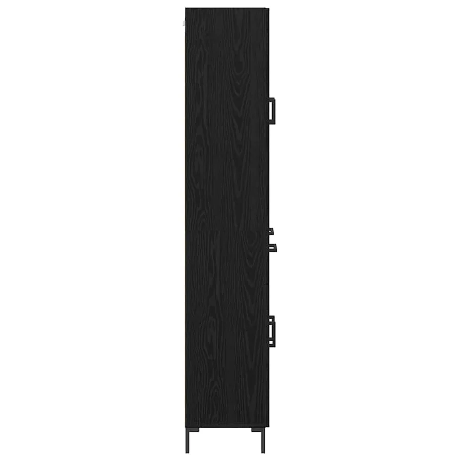 Haut Armoire avec tiroir 2 pcs Chêne noir Bois d'ingénierie - 9