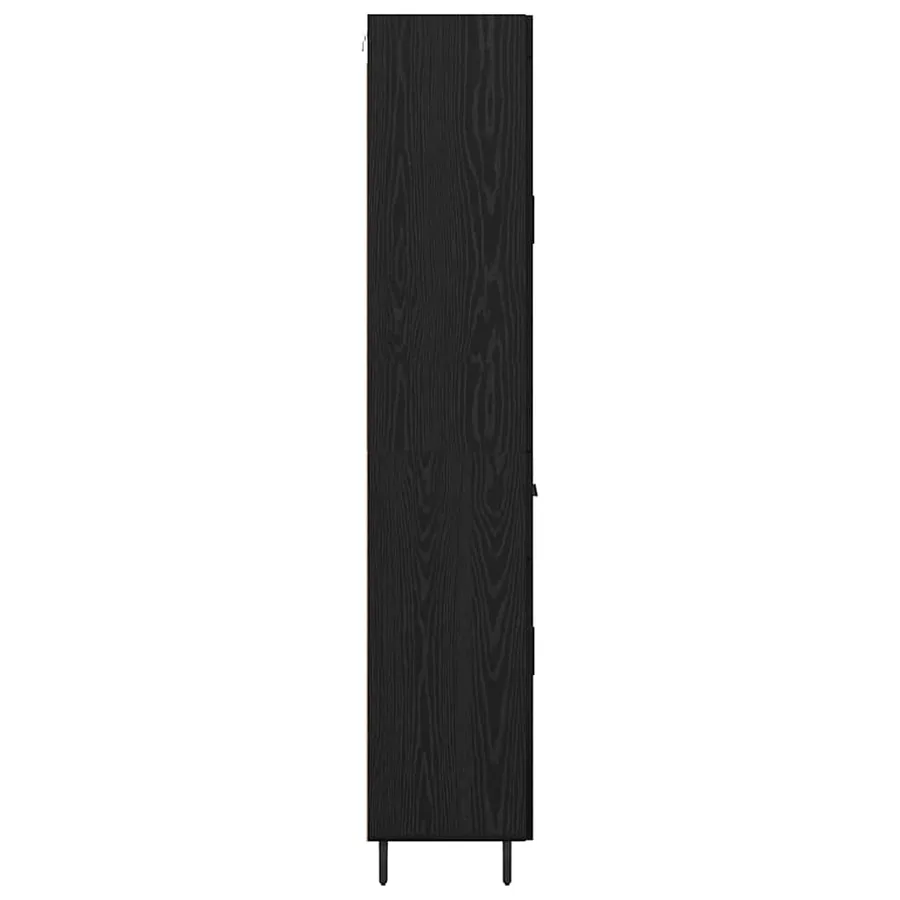 Haut Armoire avec tiroir 2 pcs Chêne noir Bois d'ingénierie - 9