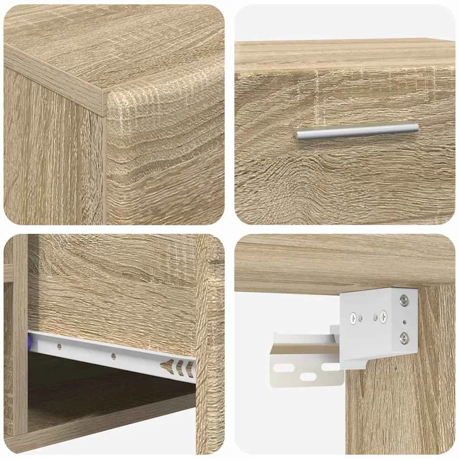 Ensemble meuble TV FLORIN 3 pcs Chêne Sonoma Bois d'ingénierie - 12