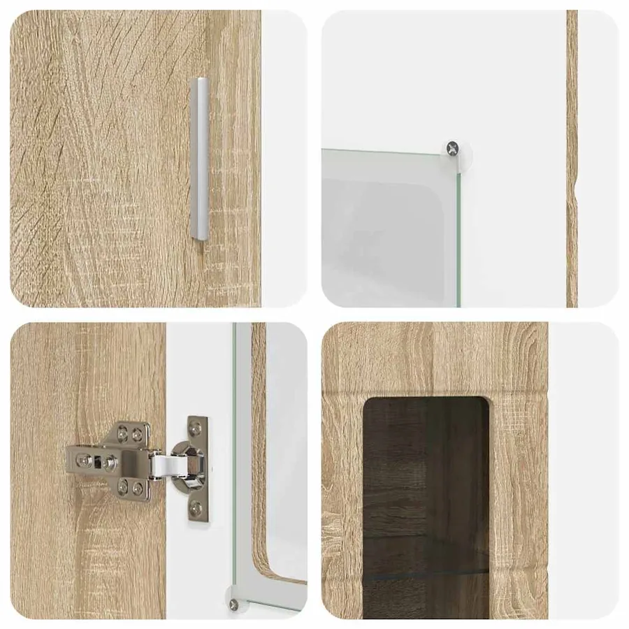 Ensemble meuble TV FLORIN 3 pcs Chêne Sonoma Bois d'ingénierie - 13