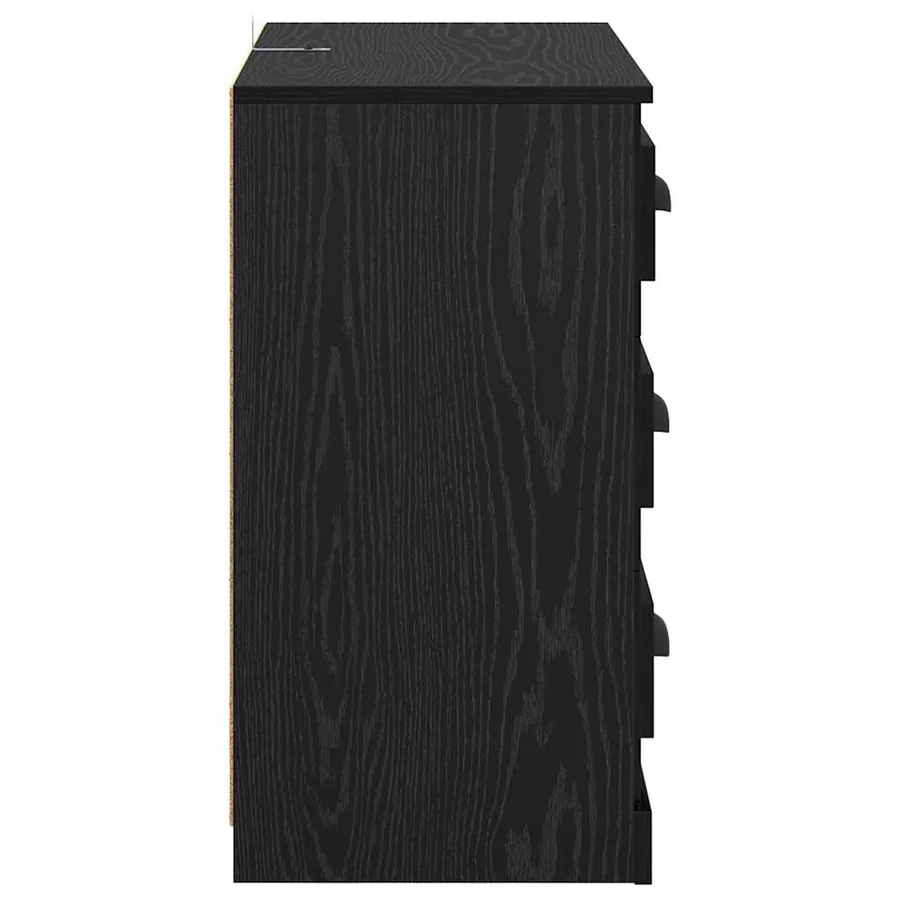 Buffet Chêne noir 70 x 35,5 x 67,5 cm Bois d'ingénierie - 7