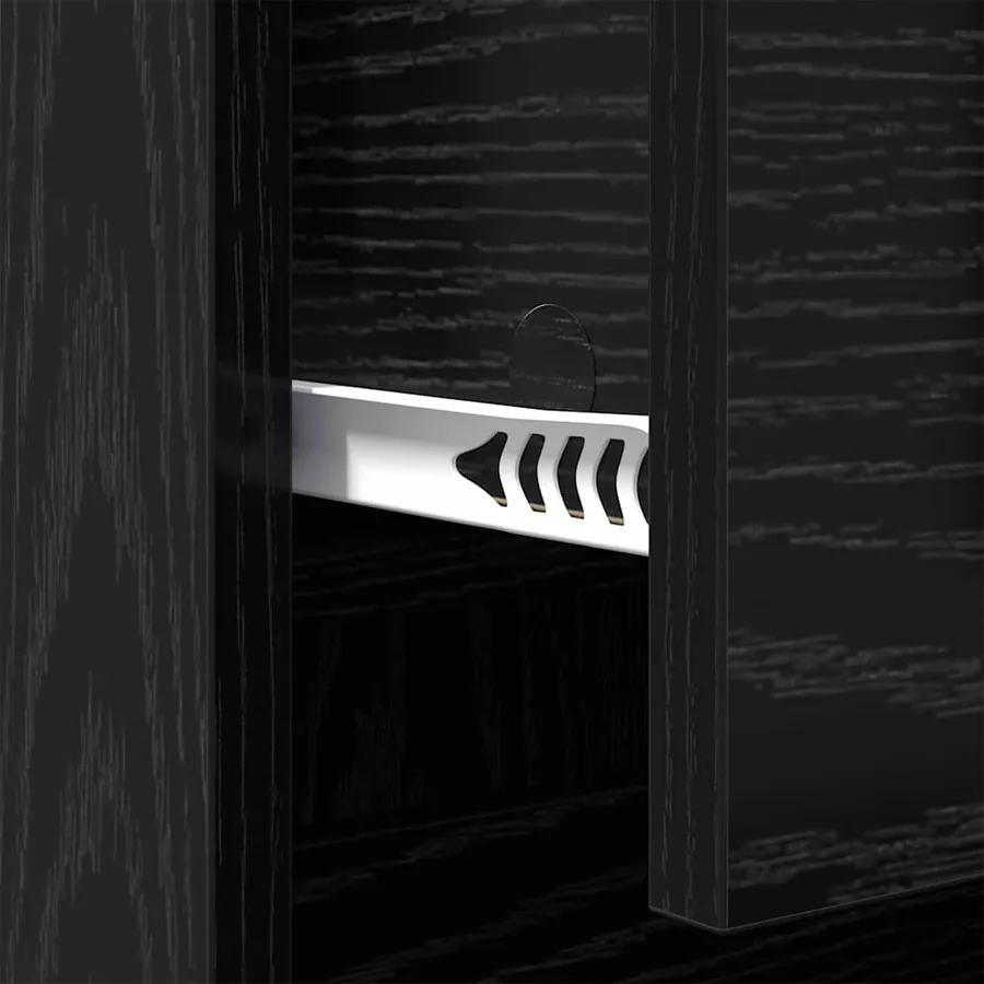 Buffet Chêne noir 70 x 35,5 x 67,5 cm Bois d'ingénierie - 9