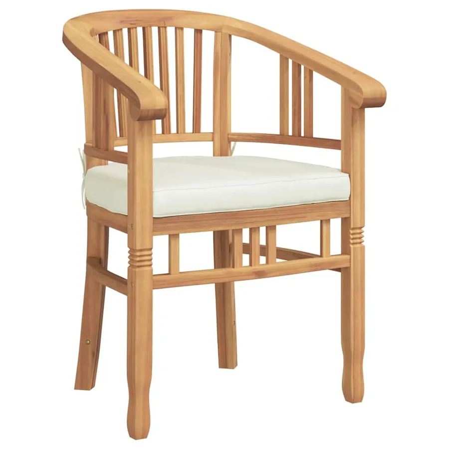 Chaise 2 pcs Marron 63 x 58 x 89 cm Bois de teck massif - 4