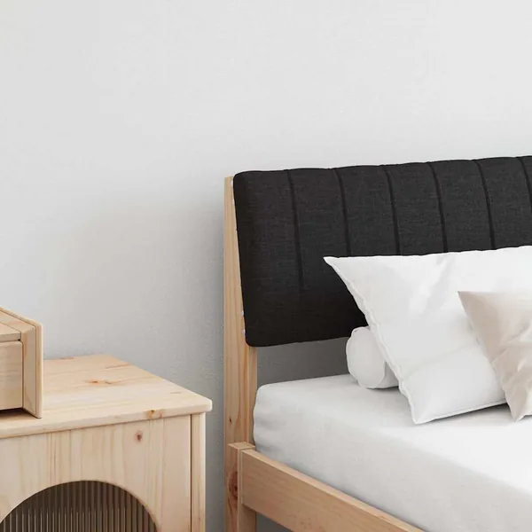 Tête de lit capitonnée Noir 180 cm Pin massif