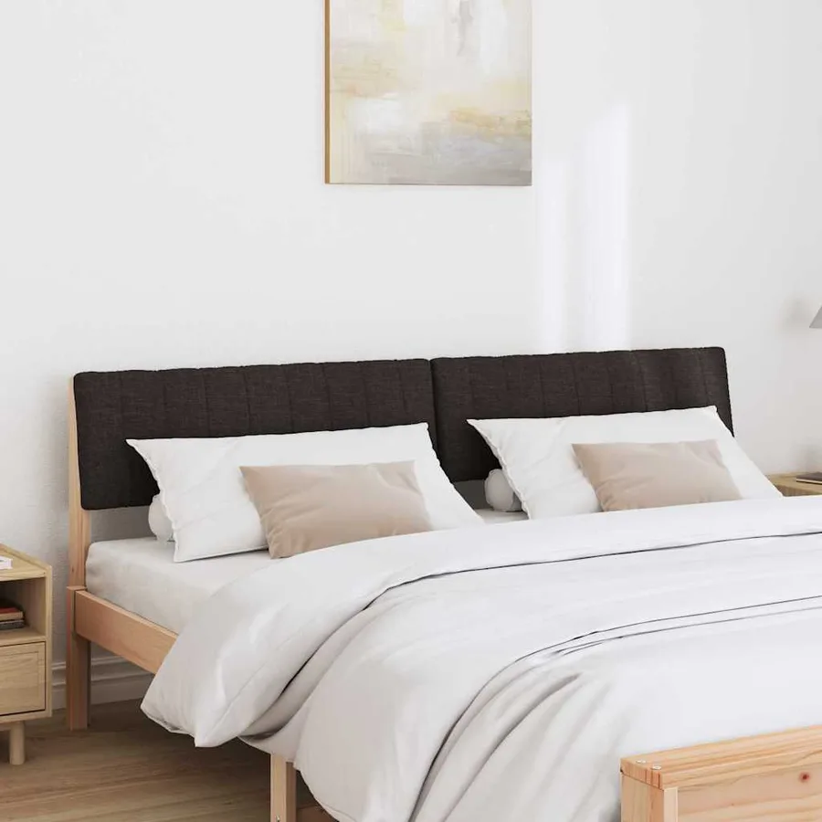 Tête de lit capitonnée Noir 180 cm Pin massif - 3