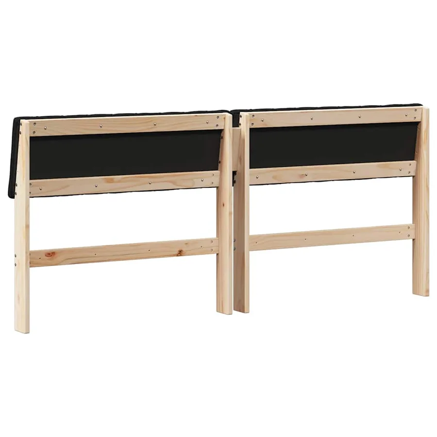 Tête de lit capitonnée Noir 180 cm Pin massif - 6