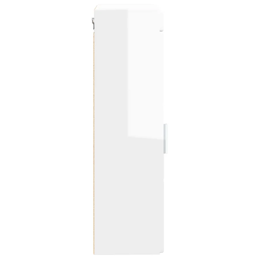 Armoire murale de salle de bain avec porte TULUM Blanc brillant - 7