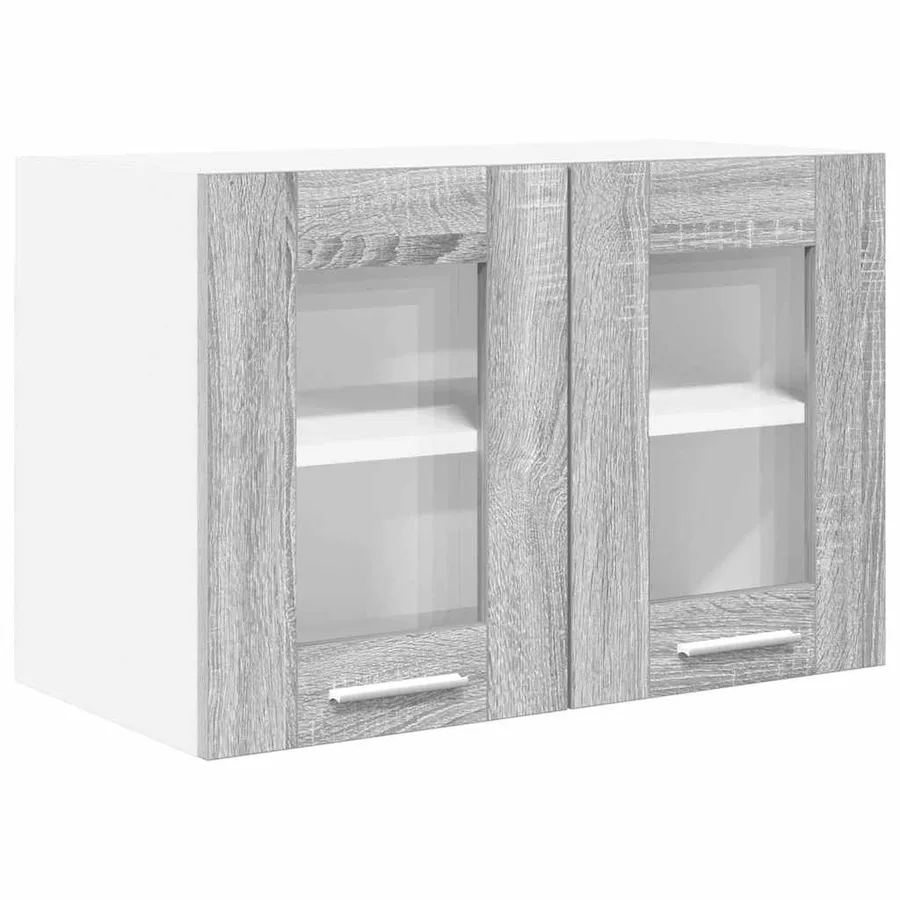 Armoire suspendue avec porte 2 pcs Gris Sonoma 60 x 31 x 40 cm - 5