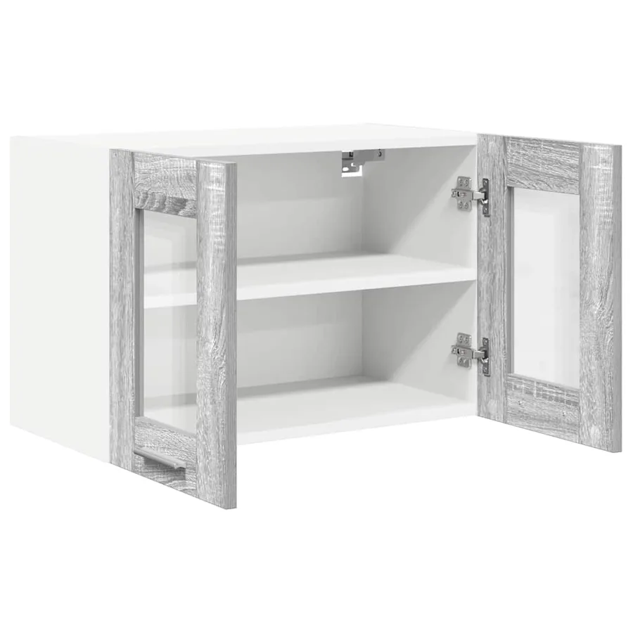 Armoire suspendue avec porte 2 pcs Gris Sonoma 60 x 31 x 40 cm - 6