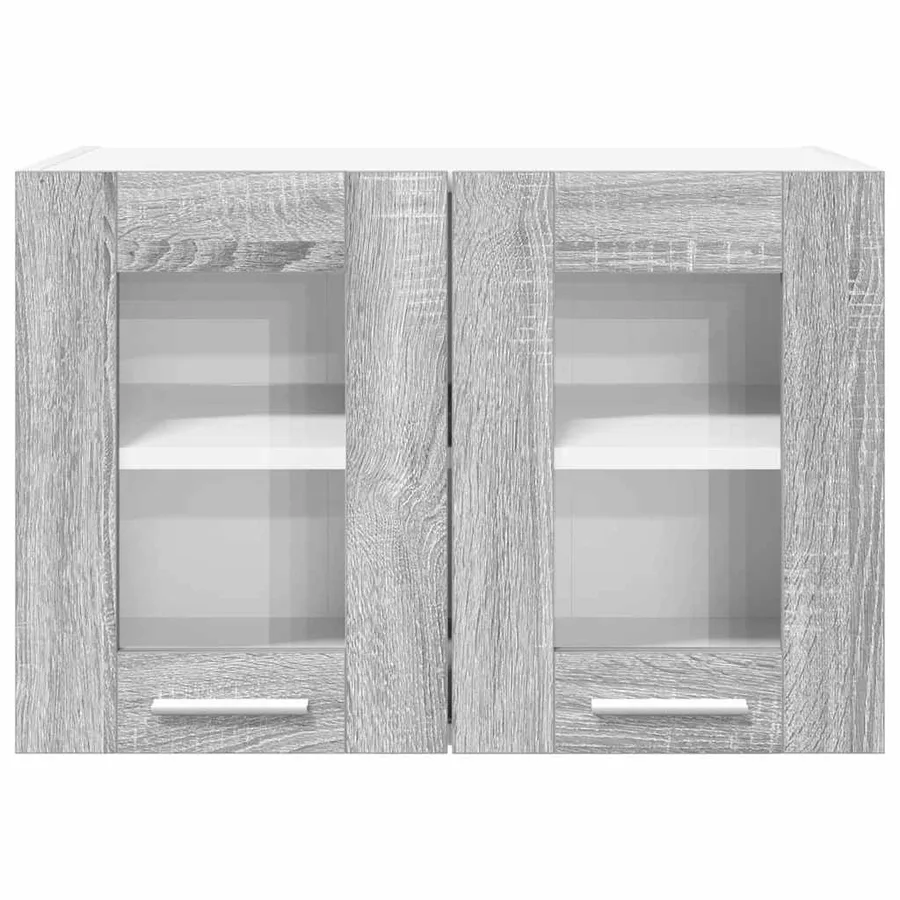 Armoire suspendue avec porte 2 pcs Gris Sonoma 60 x 31 x 40 cm - 7
