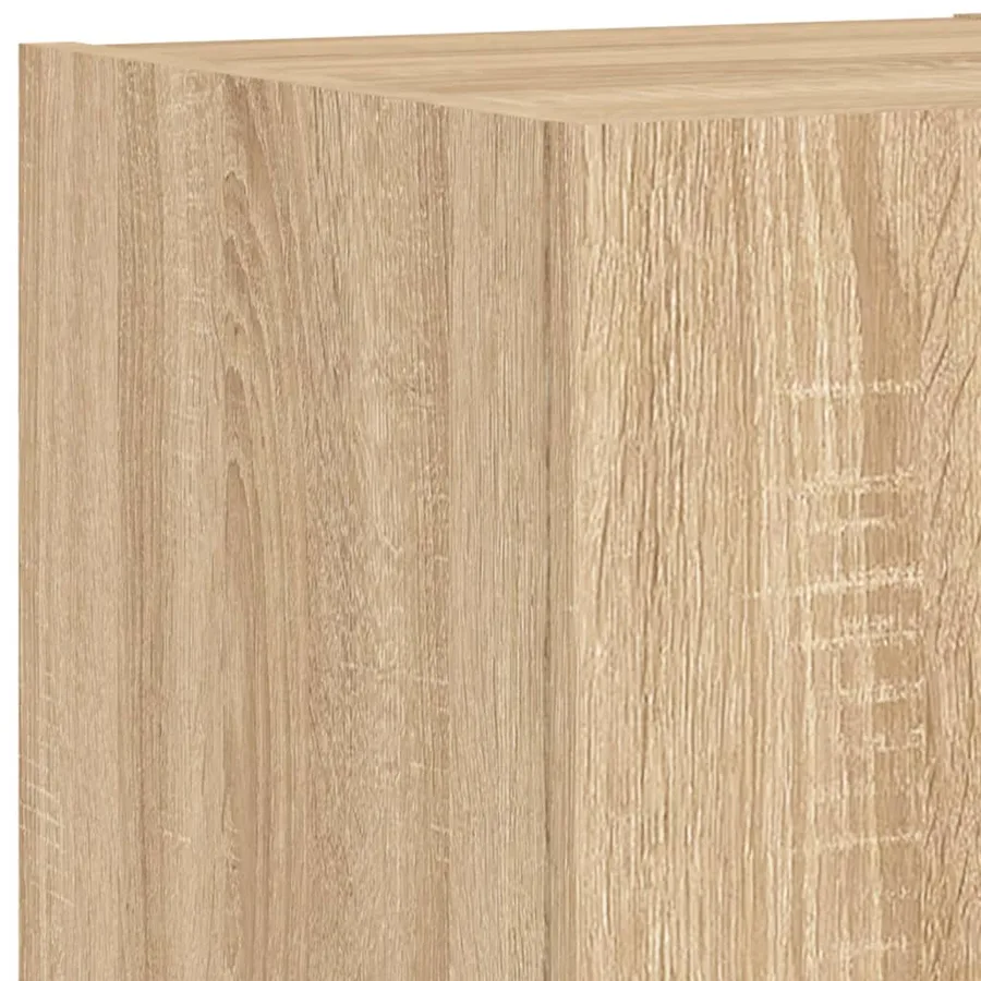 Meuble TV muraux 5 pcs avec lumières LED chêne sonoma - 10