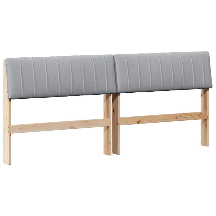 Tête de lit capitonnée Gris clair 180 cm Pin massif - 2