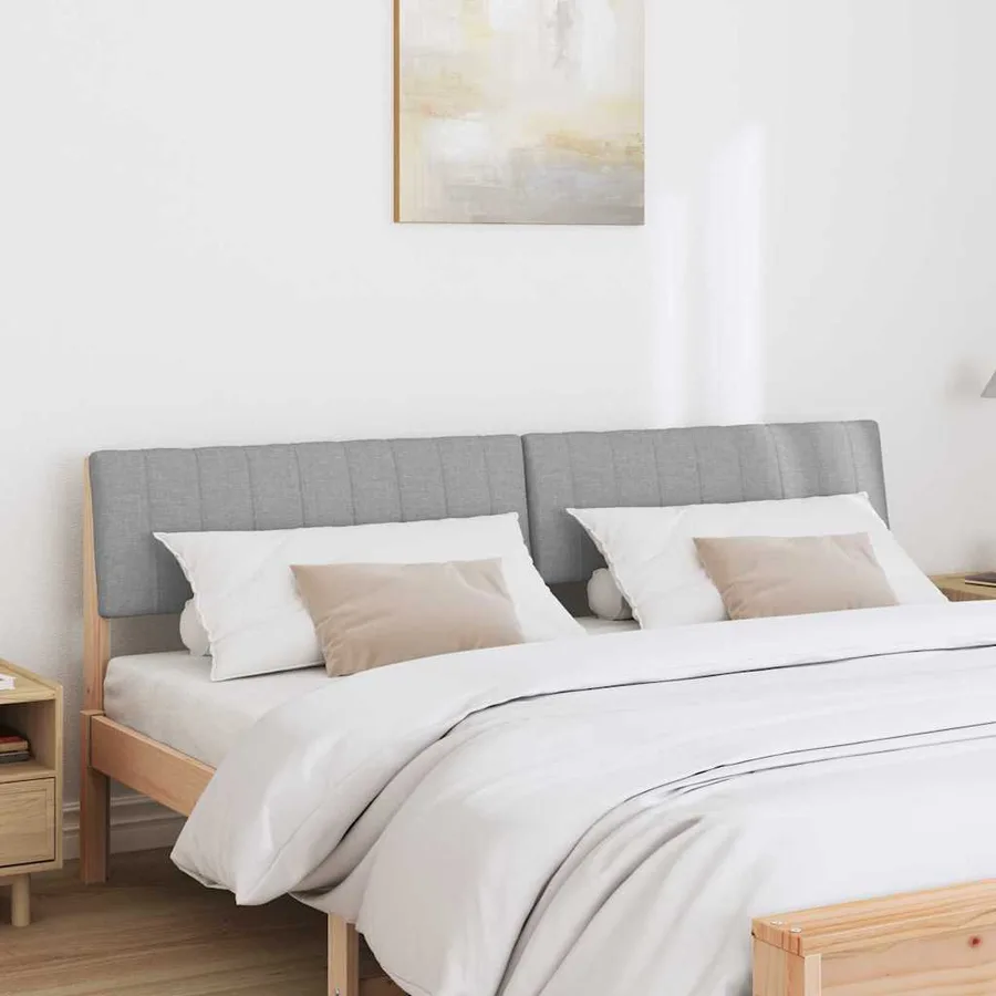 Tête de lit capitonnée Gris clair 180 cm Pin massif - 3