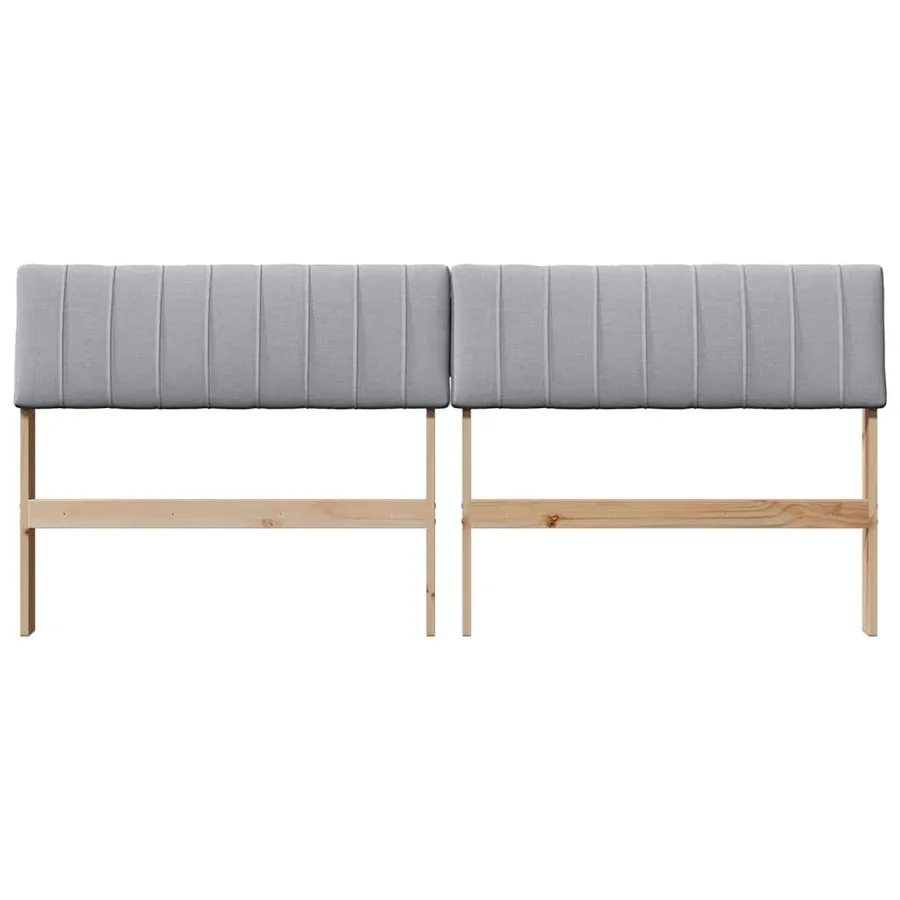 Tête de lit capitonnée Gris clair 180 cm Pin massif - 4