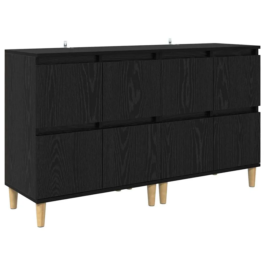Buffets 2 pcs Chêne noir 60 x 35 x 70 cm Bois d'ingénierie - 5
