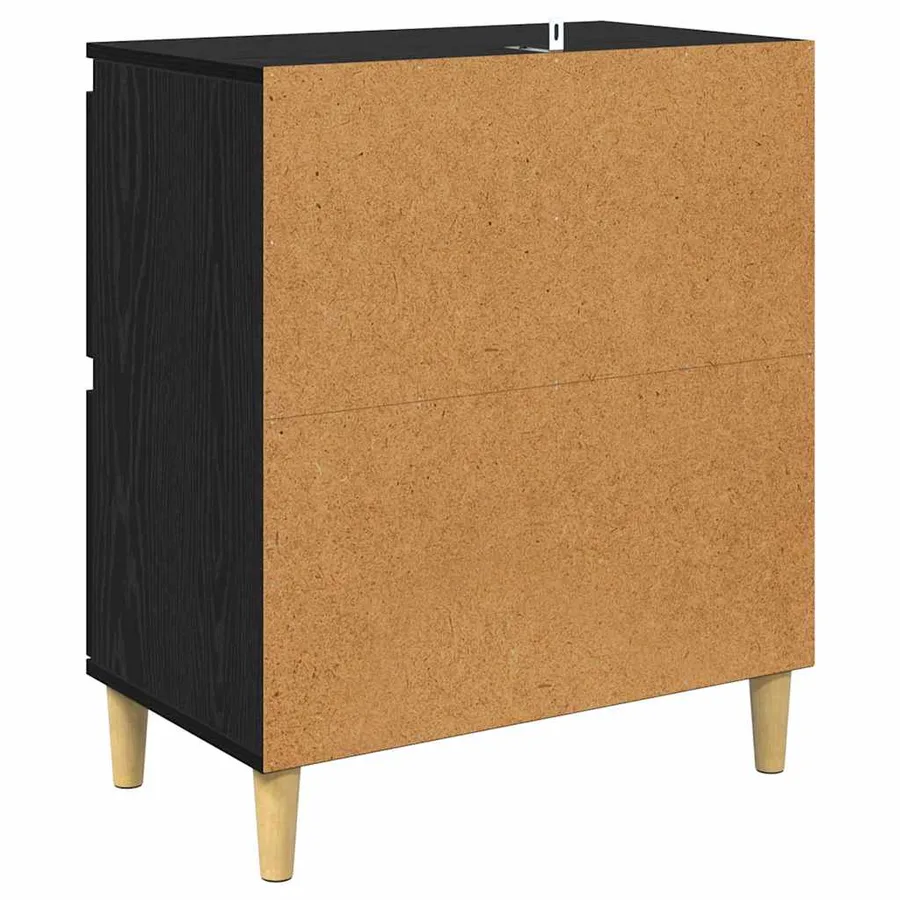 Buffets 2 pcs Chêne noir 60 x 35 x 70 cm Bois d'ingénierie - 9