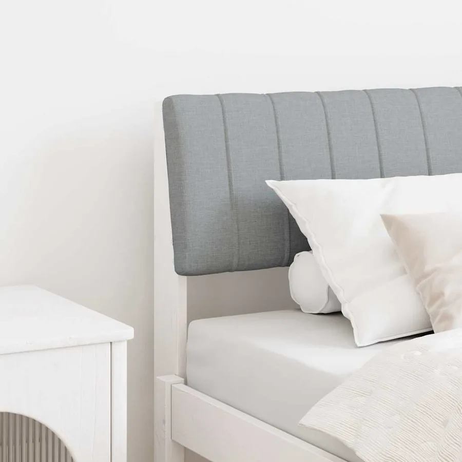 Tête de lit capitonnée Gris clair 75 cm Pin massif