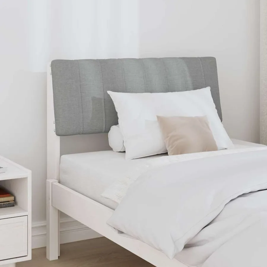 Tête de lit capitonnée Gris clair 75 cm Pin massif - 3
