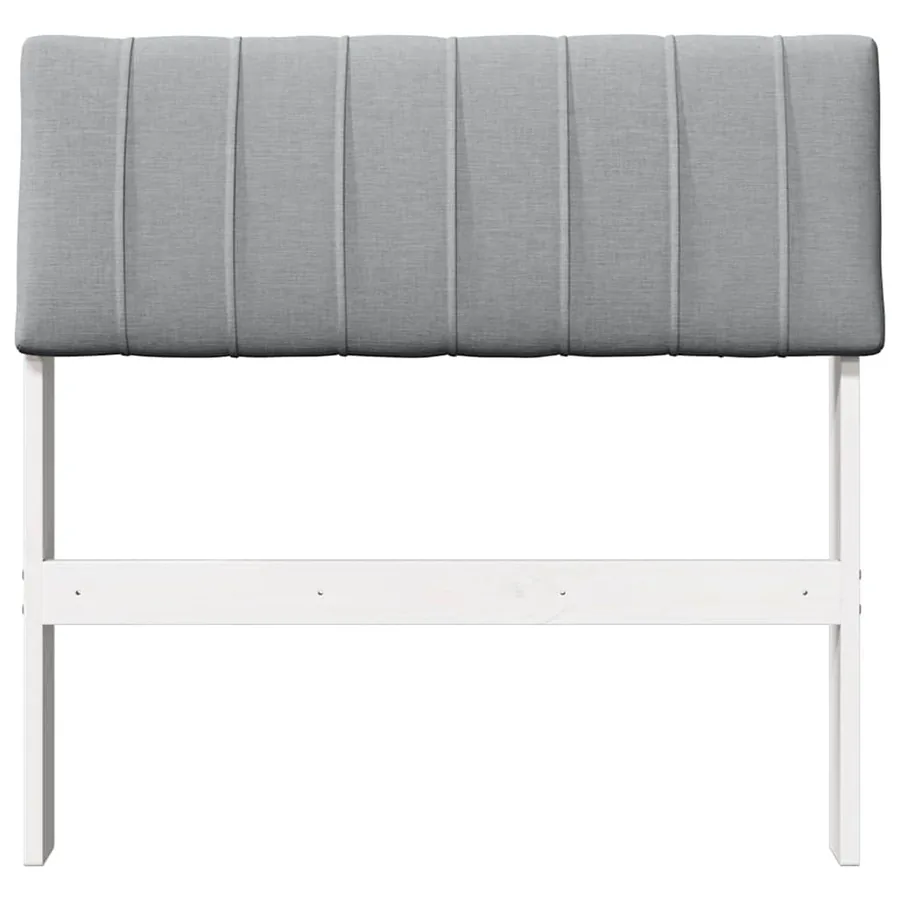 Tête de lit capitonnée Gris clair 75 cm Pin massif - 4