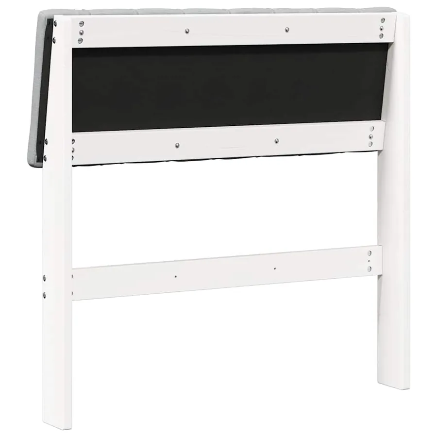 Tête de lit capitonnée Gris clair 75 cm Pin massif - 6
