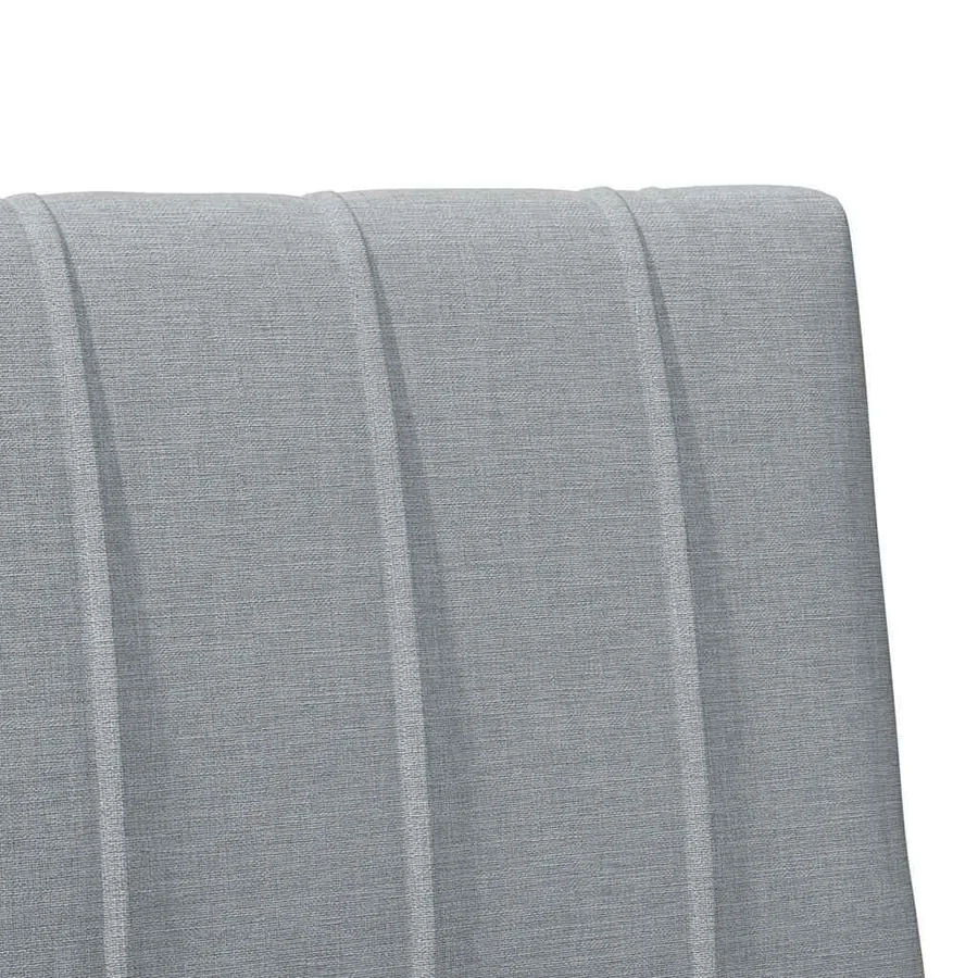 Tête de lit capitonnée Gris clair 75 cm Pin massif - 7