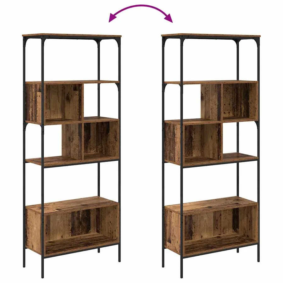 Bibliothèque Bois Ancien 76 x 33 x 188,5 cm Bois d'ingénierie - 9