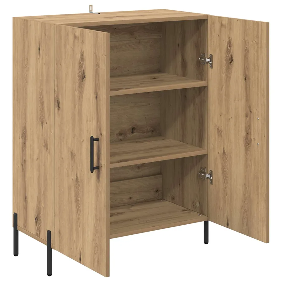 Buffet Chêne artisanal 69,5 x 34 x 90 cm Bois d'ingénierie - 5