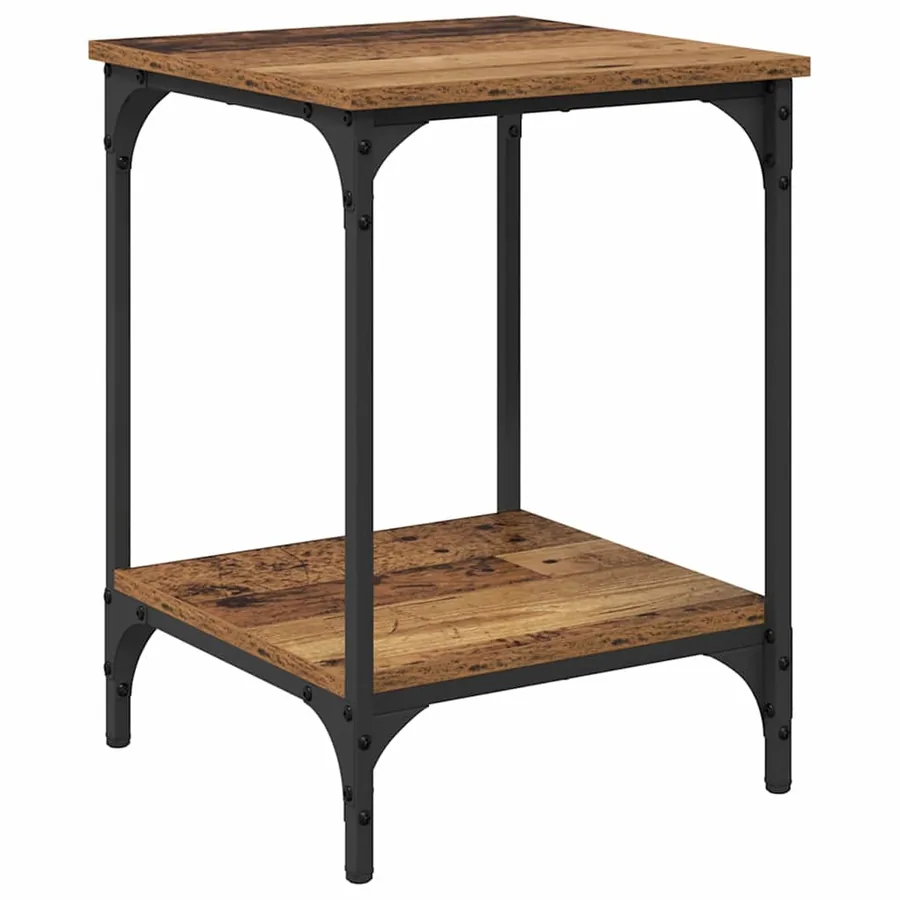 Table basse Bois Ancien 40 x 40 x 55 cm Bois d'ingénierie - 2