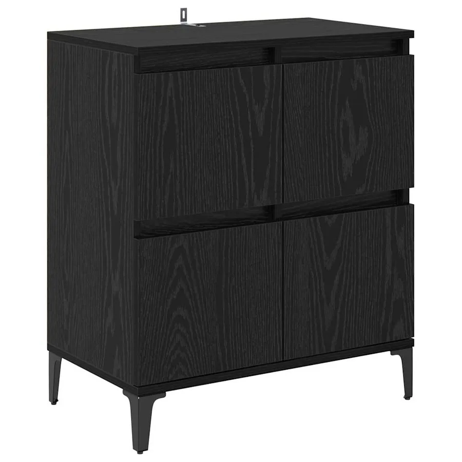 Buffets 2 pcs Chêne noir 60 x 35 x 70 cm Bois d'ingénierie - 7