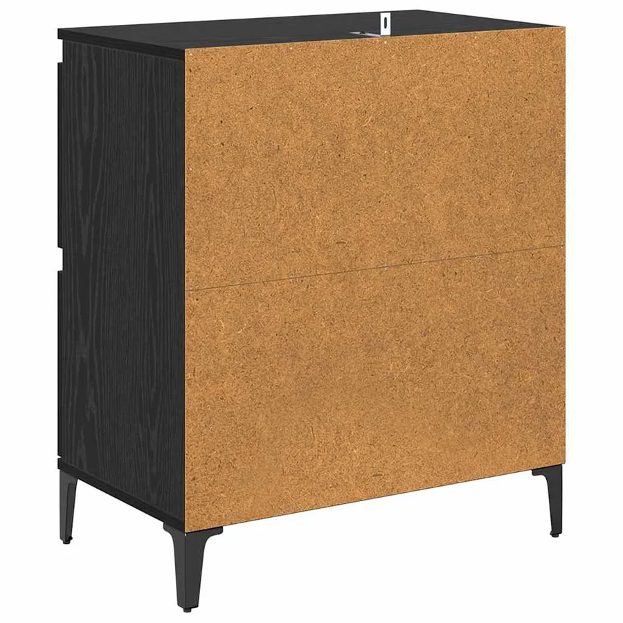 Buffets 2 pcs Chêne noir 60 x 35 x 70 cm Bois d'ingénierie - 9