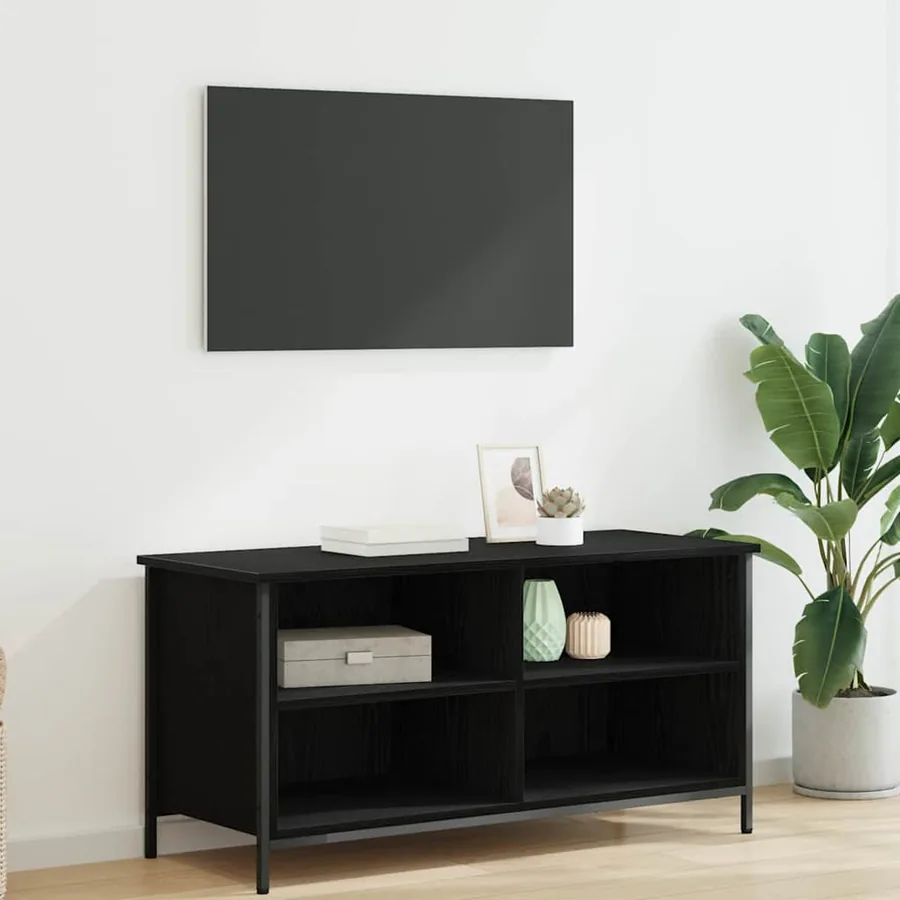Meuble TV Chêne noir 100 x 40 x 50 cm Bois d'ingénierie