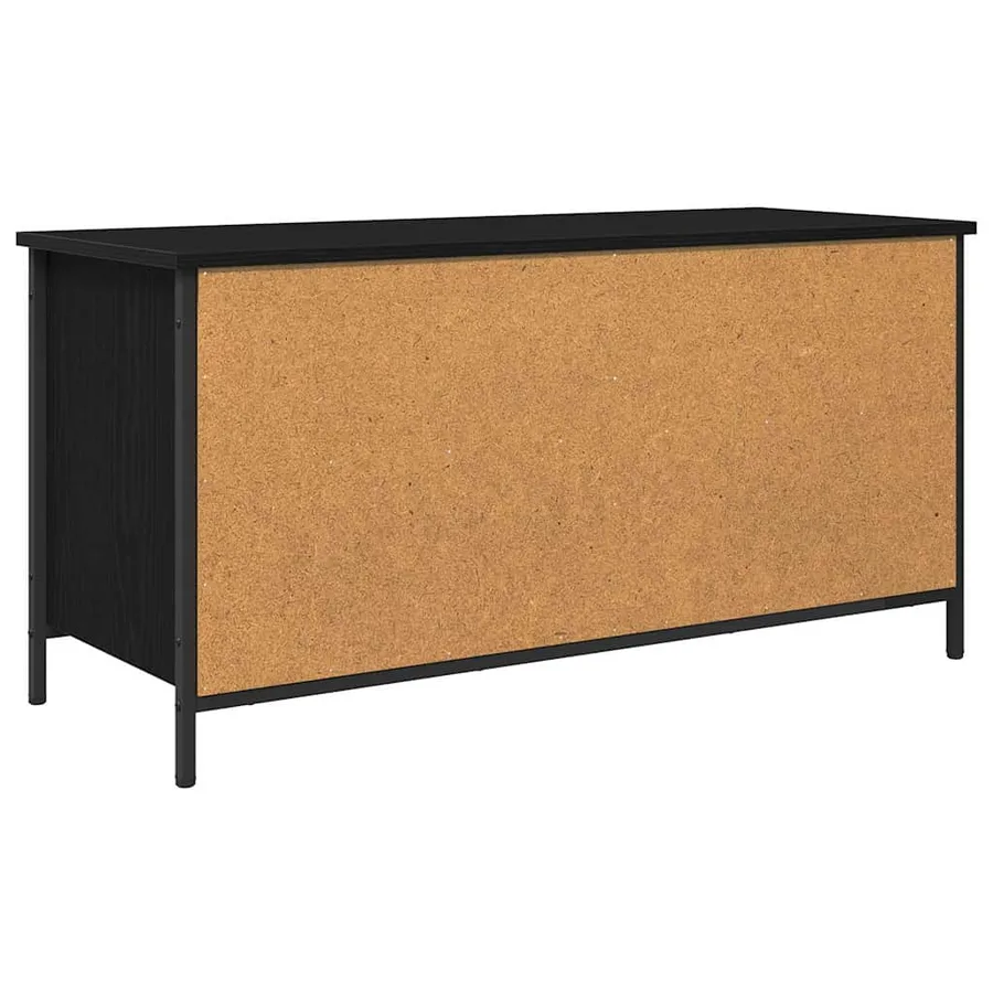 Meuble TV Chêne noir 100 x 40 x 50 cm Bois d'ingénierie - 7