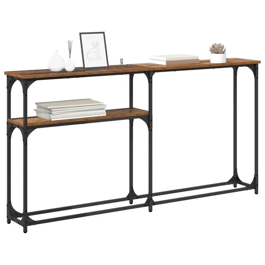 TableConsole Bois ancien 145x22.5x75cm Bois d'ingénierie - 3